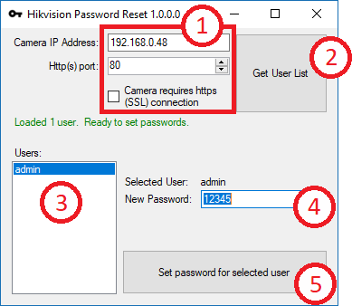 hikvision password key